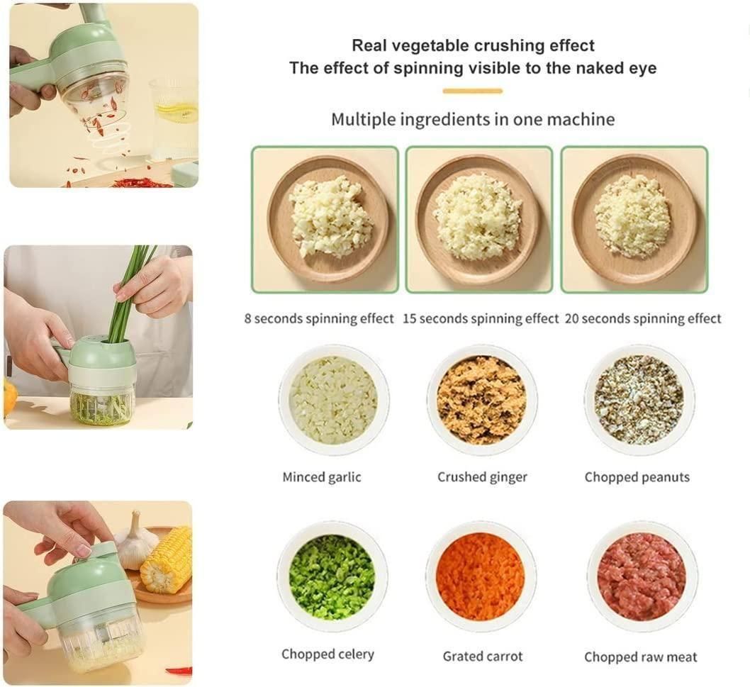 SwiftSlice 4-in-1 Electric Mini Food Processor