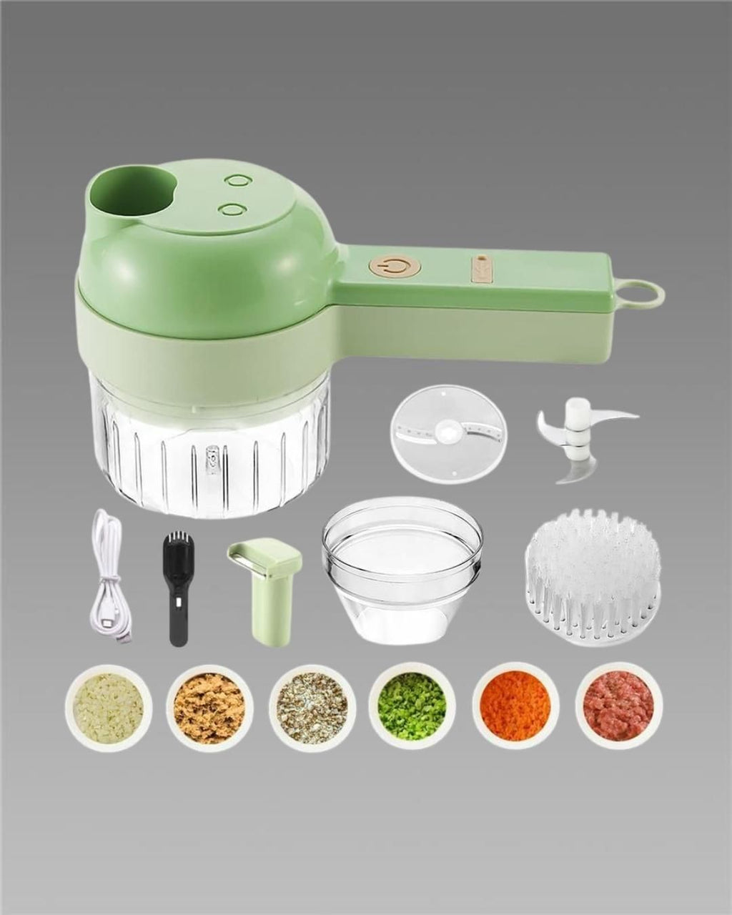 SwiftSlice 4-in-1 Electric Mini Food Processor
