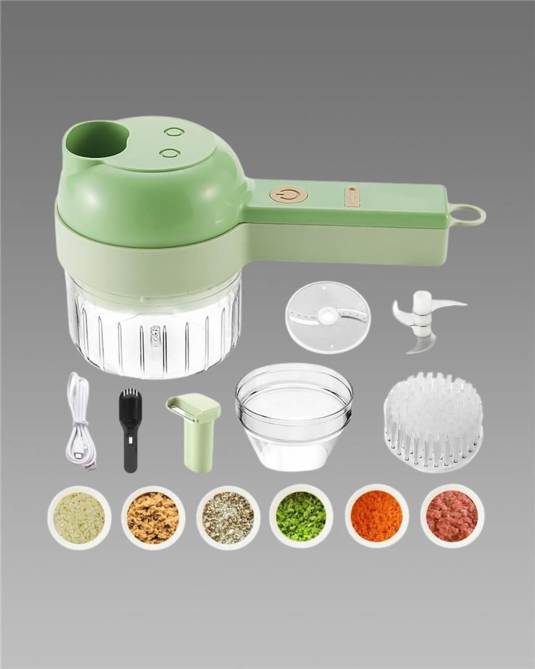 SwiftSlice 4-in-1 Electric Mini Food Processor